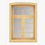 3D set windows solid wood