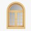 3D set windows solid wood