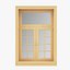 3D set windows solid wood