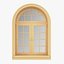 3D set windows solid wood