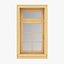 3D set windows solid wood