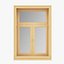 3D set windows solid wood