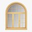 3D set windows solid wood
