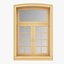 3D set windows solid wood