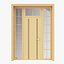 3D set windows solid wood