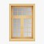 3D set windows solid wood