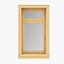 3D set windows solid wood