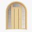 3D set windows solid wood