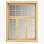 3D set windows solid wood