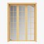 3D set windows solid wood