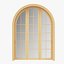 3D set windows solid wood