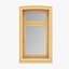 3D set windows solid wood