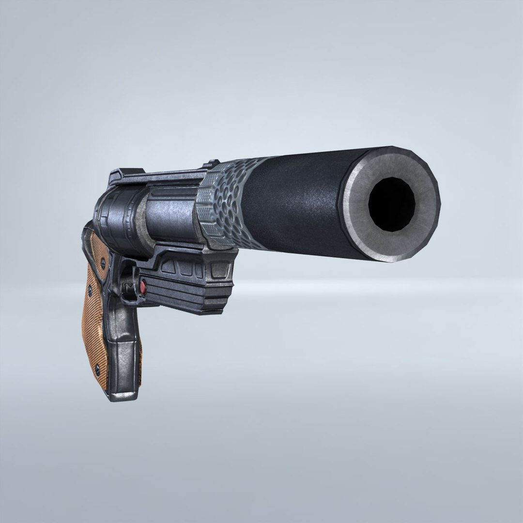 Revolver Handgun 3d Obj