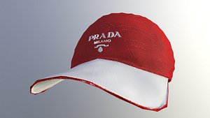 PRADA BASEBALL CAP low-poly PBR 3D