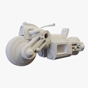 3D Printable Futuristic Bike Model