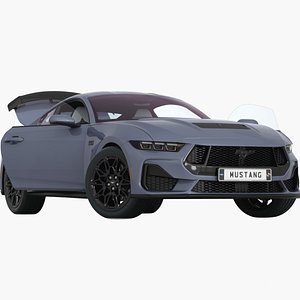 Ford Mustang GT 2024 Opening doors and trunk 3D model
