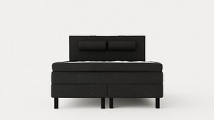 3D Lucky Continental Bed 160x200mory Black