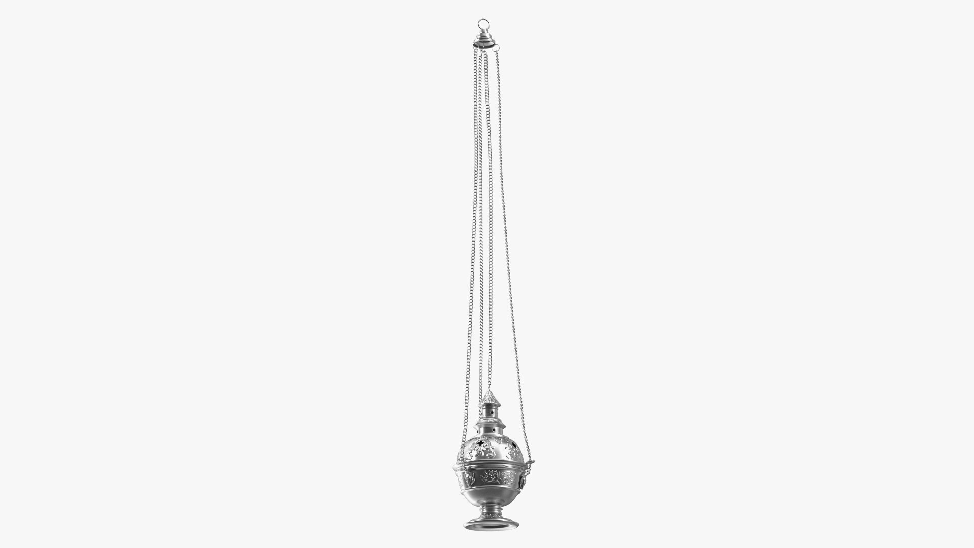 Church Censer Silver 3D model preview