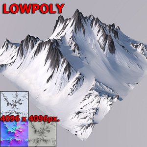 3D model snow mountain