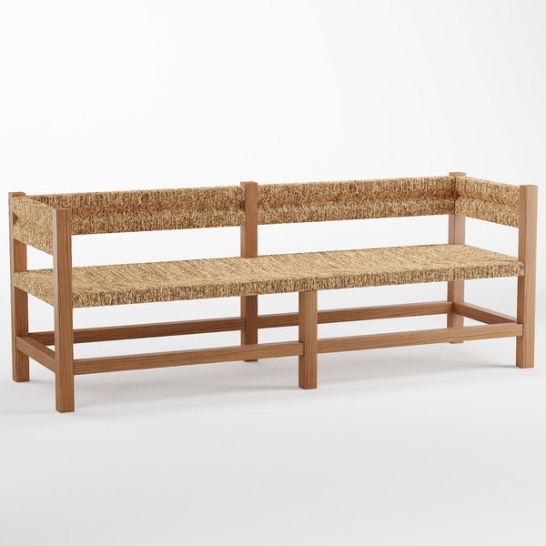 woven bench with back