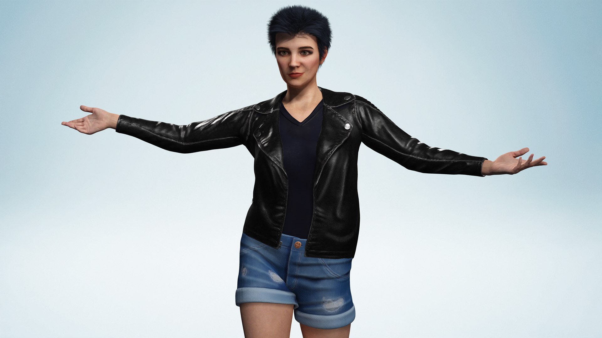 Realistic Girl Short Hair Character Urban Female Modern Streetwear Teen Girl 3D model https://p.turbosquid.com/ts-thumb/P7/oqZUVv/oF/6/png/1756908101/1920x1080/fit_q87/e88fe3c7a7be683c8b2f62cedb9de1458c6efa08/6.jpg