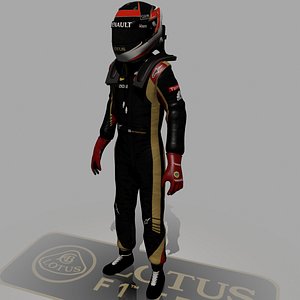 formula driver kimi raikkonen 3d model