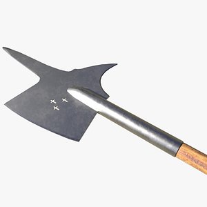 3D historically swiss halberd model