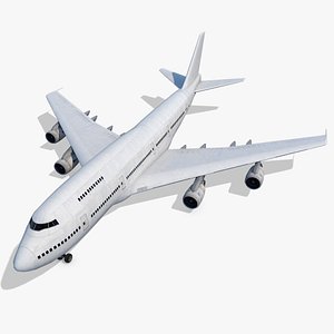 3d max boeing 747-200 generic white