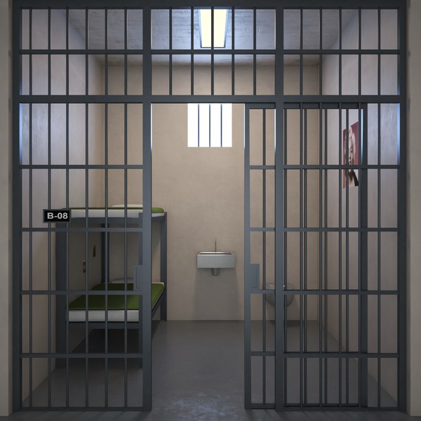 3D interior scene prison cell