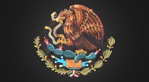 mexican coat arms  3D model