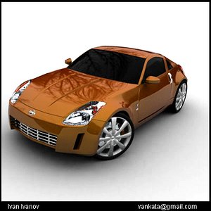 nissan 350z car wheels 3d model