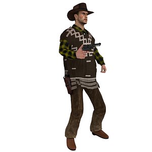 3d rigged cowboy hat