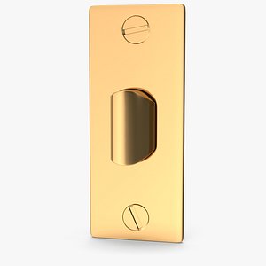 3D Door Lock Latch Golden V02