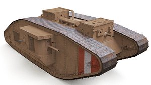 3D model TANK MARK rigged