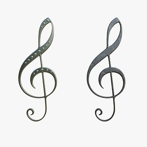 Models of treble clef 3D model