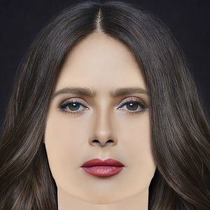 3D model Salma Hayek Head - No Hair - Low poly head for game
