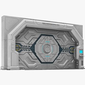 3D model Detailed Science Fiction Door