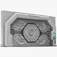 Detailed Science Fiction Door