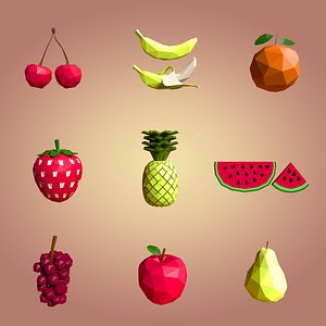 LowPoly Fruits Pack
