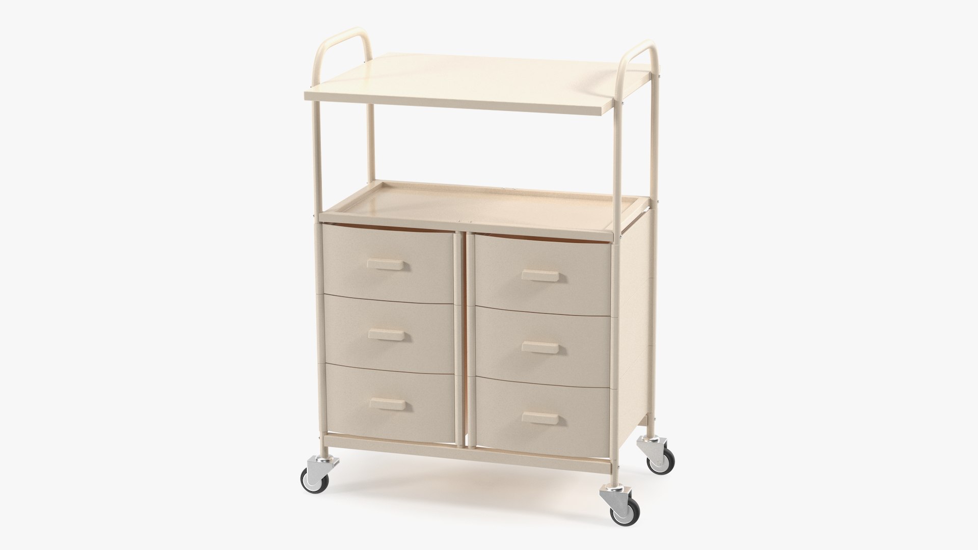 Medical Drawer Chest Beige 3D model preview