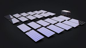 solar panels 3D model