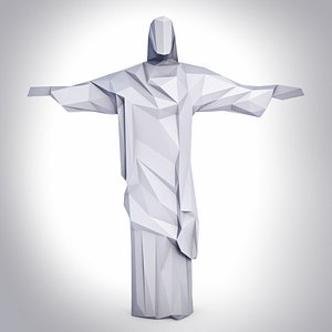 Christ the Redeemer Low Poly