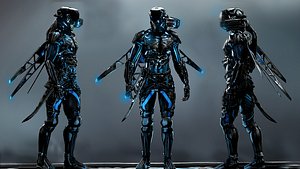 Sci Fi Paratrooper 3D model