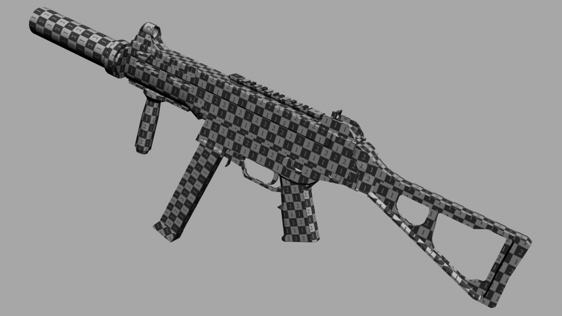 Ump submachine gun 3D model - TurboSquid 1473965