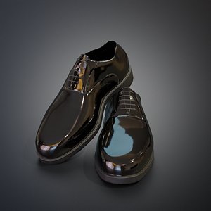 Classic Men Leather Shoes - Realistic and Game-Ready