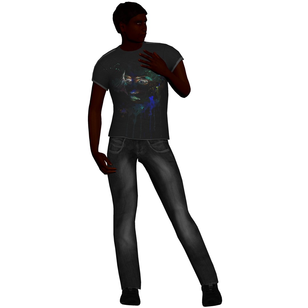 Black Male Rigged Character 3D Model - TurboSquid 1614516