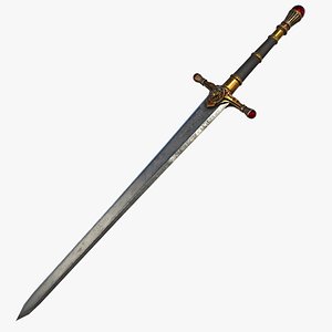 Fantasy Sword RPG Greatsword Great Sword Long Sword Claymore Two Handed Zweihander 3D model