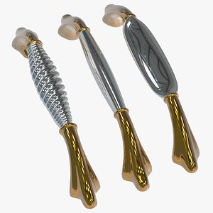 3D 3 Elegant furniture handles model