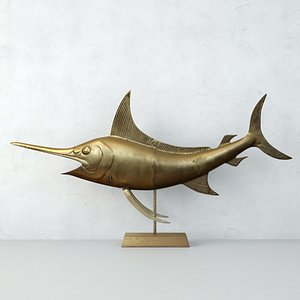 3D model Mid Century Brass Marlin