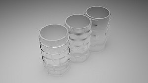 3D model Crystal Glass With Different Textures